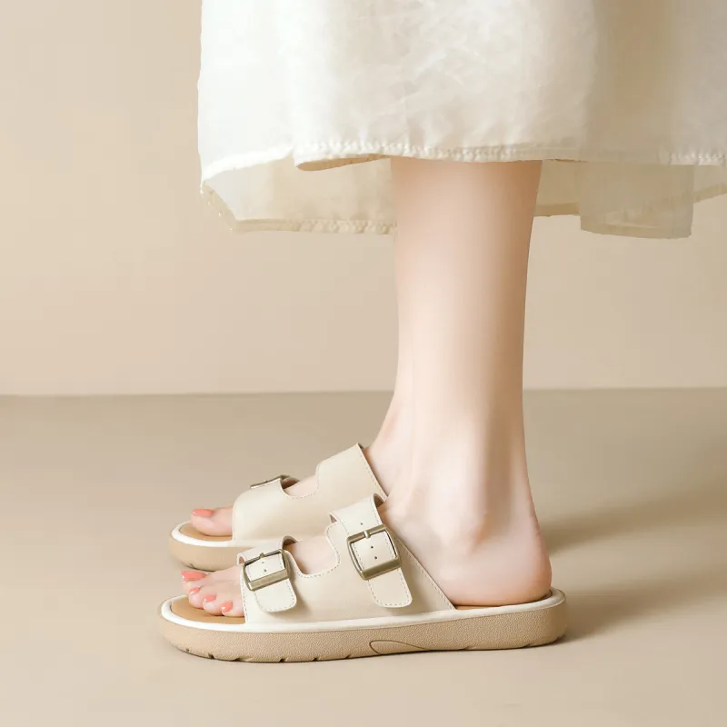 QITUMAUL Rubber Sole Quiet Abrasion Resistant Slide Slippers Unisex-2