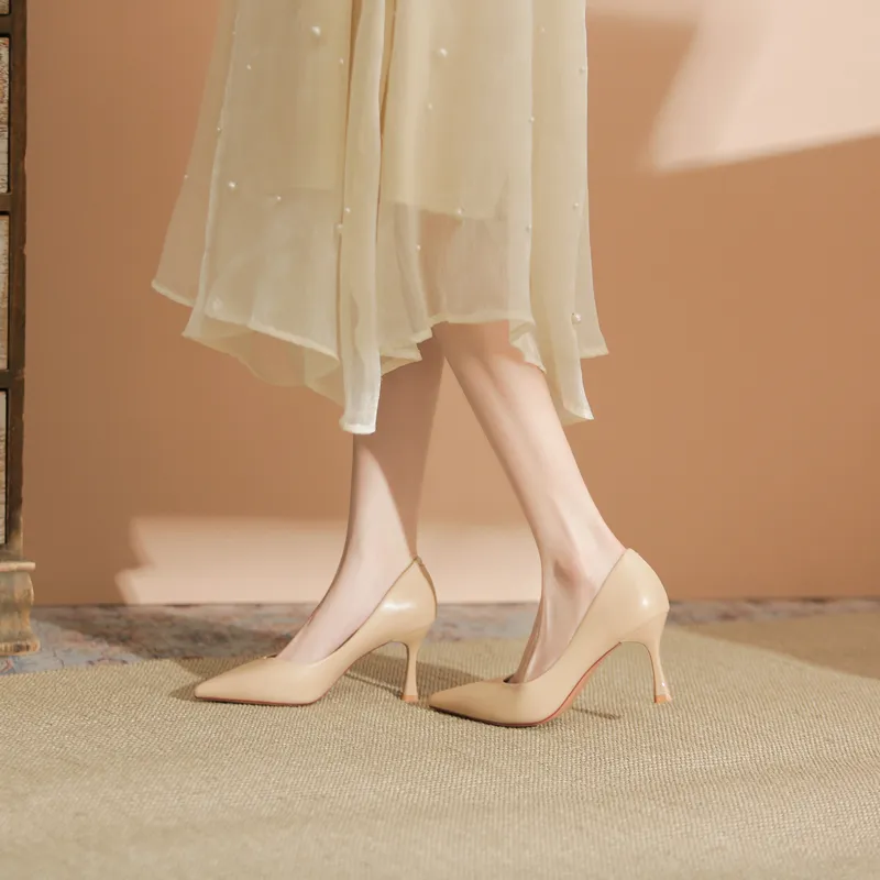QITUMAUL Slim Heel High Heels Women's-15