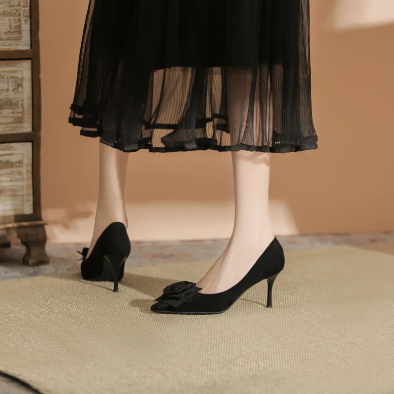 QITUMAUL Slim Heel High Heels Women's-5
