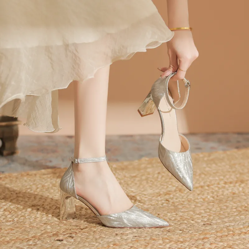 QITUMAUL Chunky Heel High Heels Women's-10