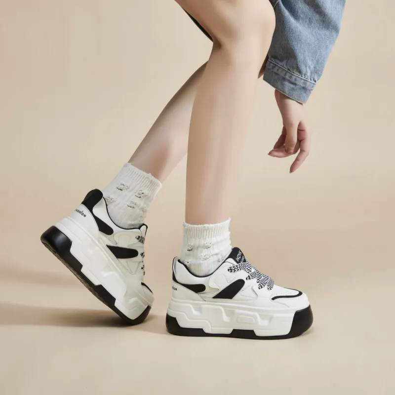QITUMAUL Slip Resistant Low Top Skateboard Shoes Women's-6