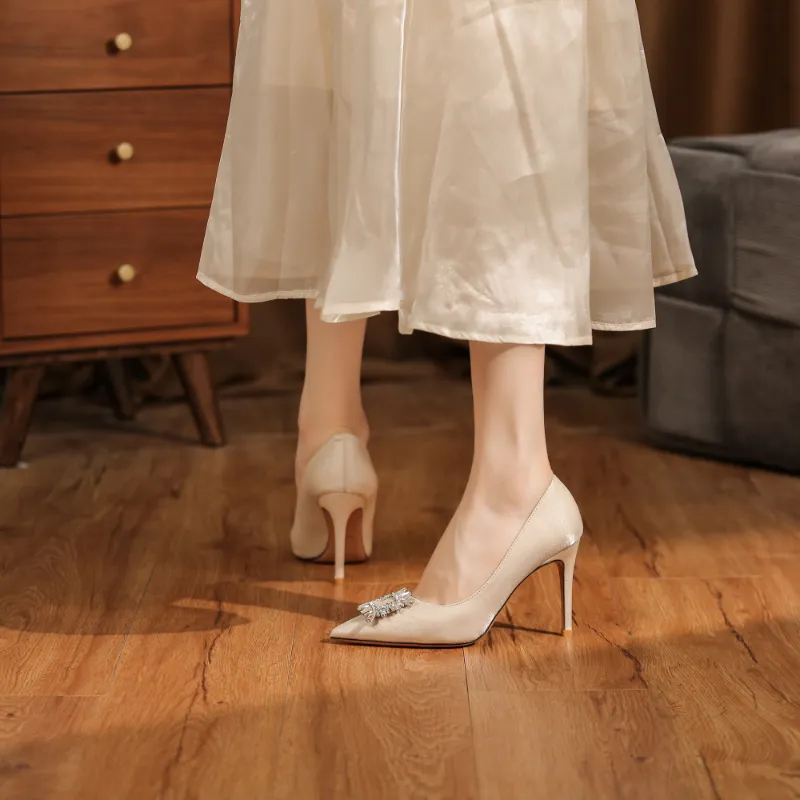 QITUMAUL Slim Heel High Heels Women's-22