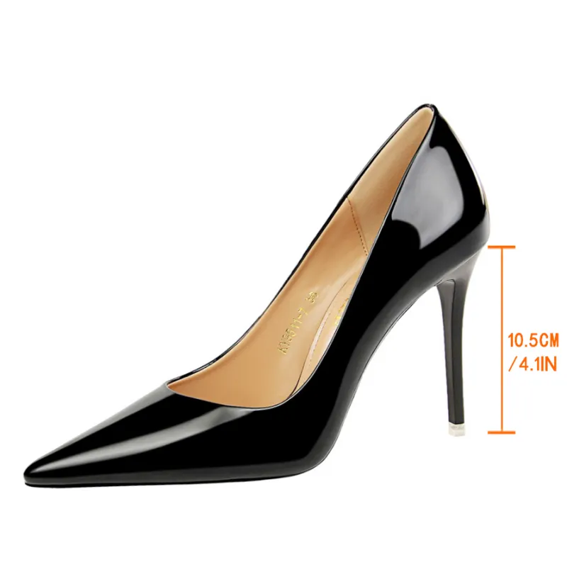 QITUMAUL High Heels Women's Copper, Gold-6