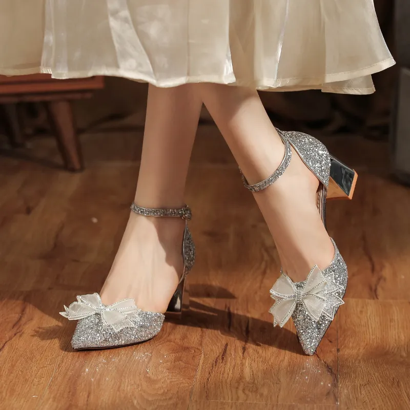 QITUMAUL Chunky Heel High Heels Women's-15