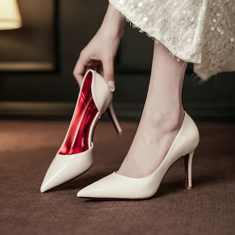 QITUMAUL Slim Heel High Heels Women's-23