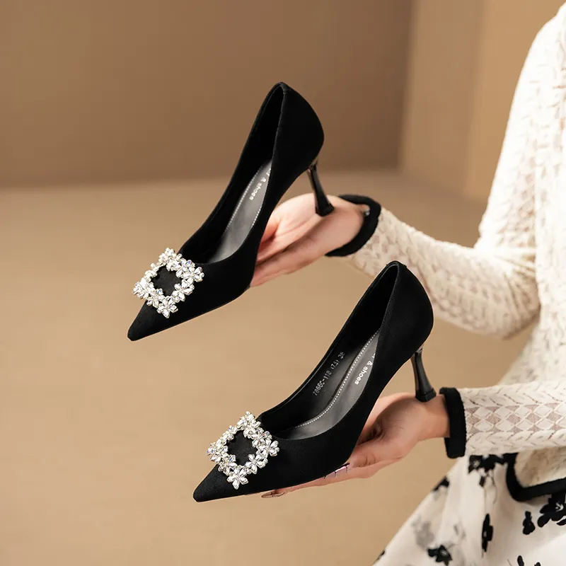 QITUMAUL Slim Heel High Heels Women's-4