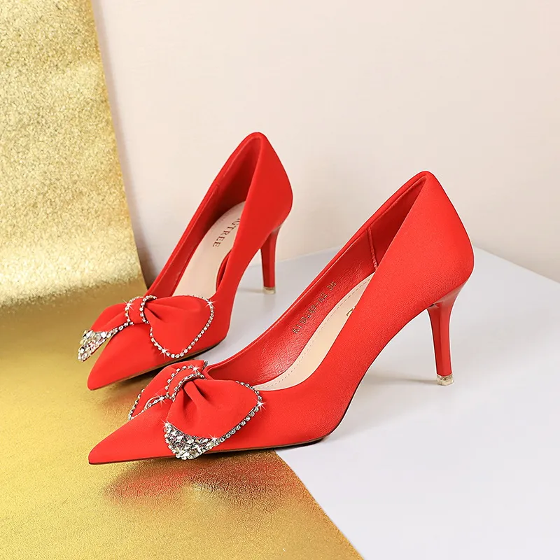 QITUMAUL Slim Heel High Heels Women's-5