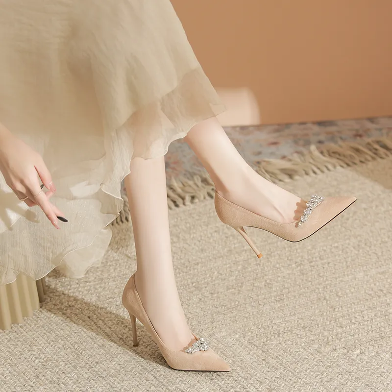 QITUMAUL Slim Heel High Heels Women's-13