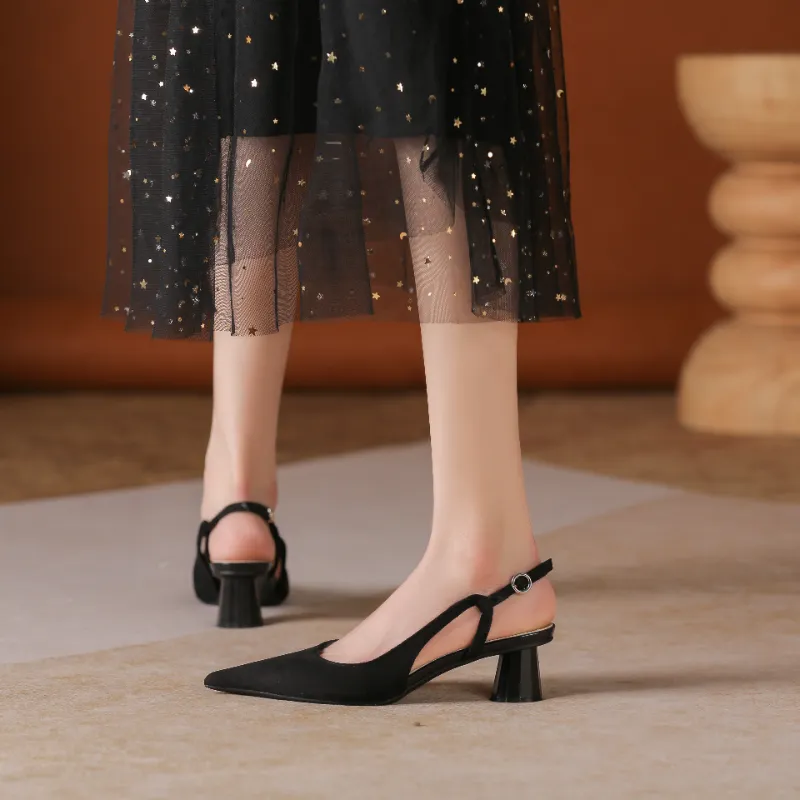 QITUMAUL Chunky Heel High Heels Women's-3