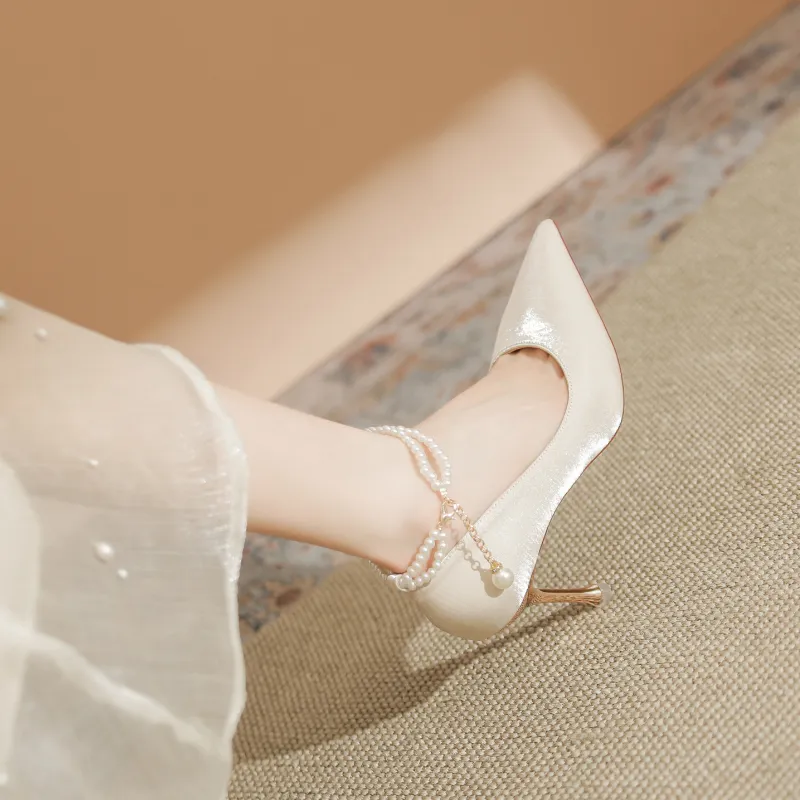 QITUMAUL Slim Heel High Heels Women's-18