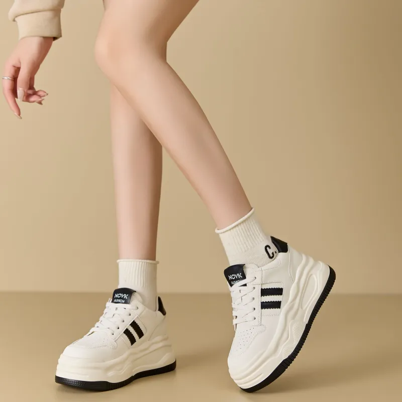 QITUMAUL Low Top Skateboard Shoes Women's-6
