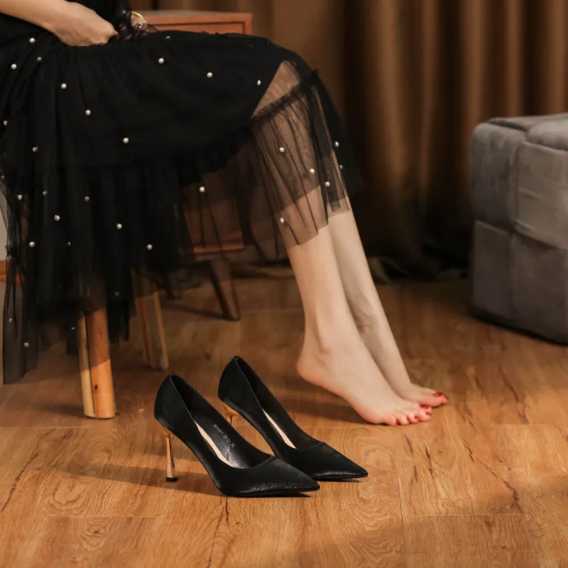 QITUMAUL Slim Heel High Heels Women's-7