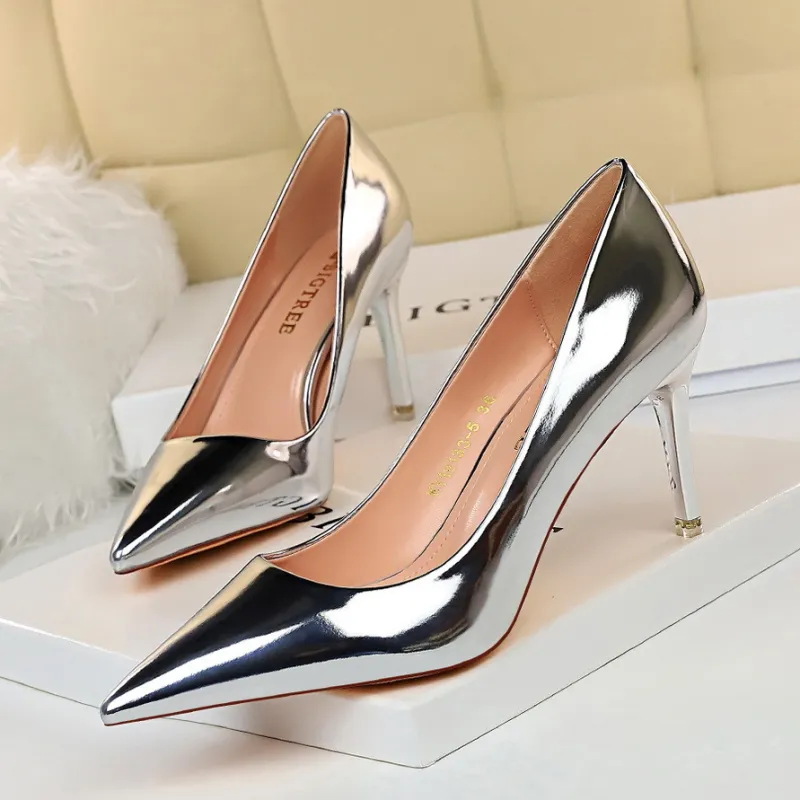 QITUMAUL Slim Heel High Heels Women's-5