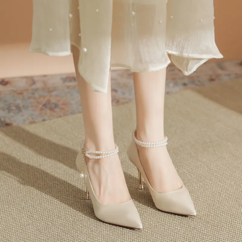 QITUMAUL Slim Heel High Heels Women's-20