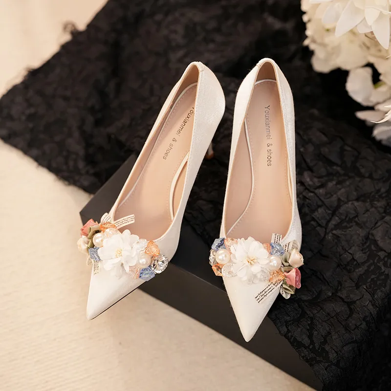 QITUMAUL Slim Heel High Heels Women's-5