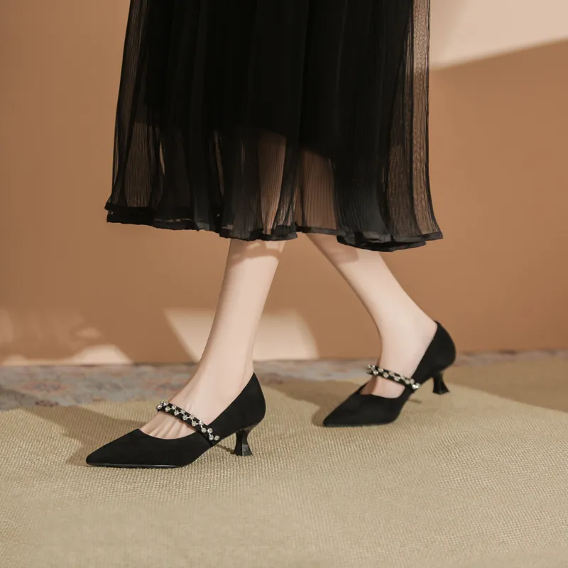 QITUMAUL Slim Heel High Heels Women's-1
