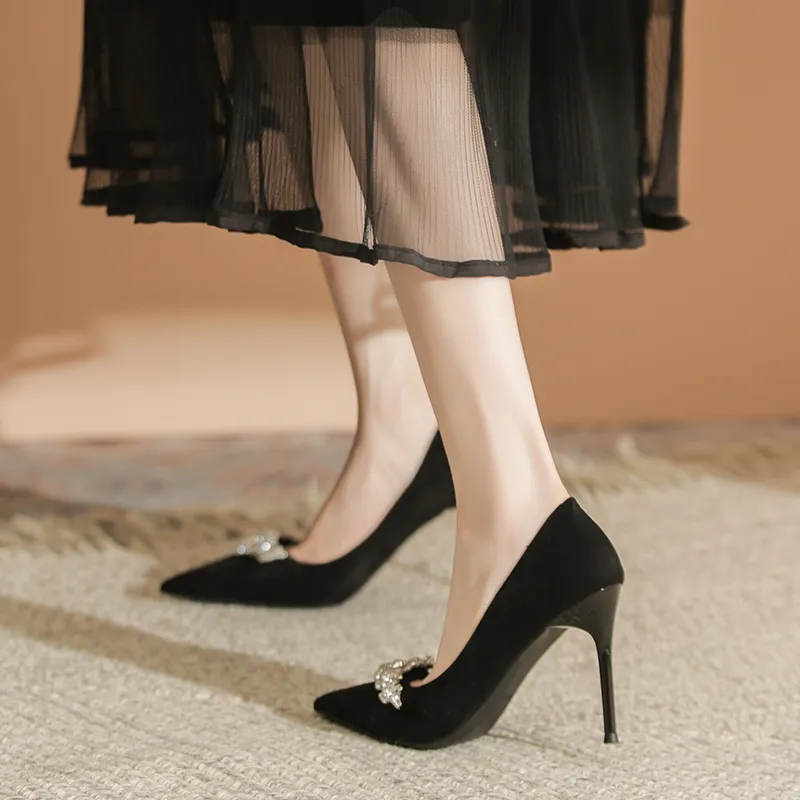 QITUMAUL Slim Heel High Heels Women's-3