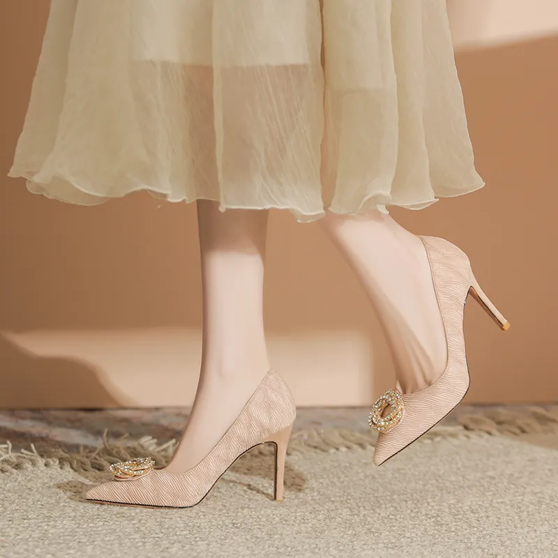QITUMAUL Slim Heel High Heels Women's-12