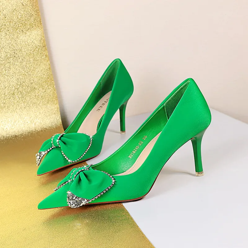 QITUMAUL Slim Heel High Heels Women's-8