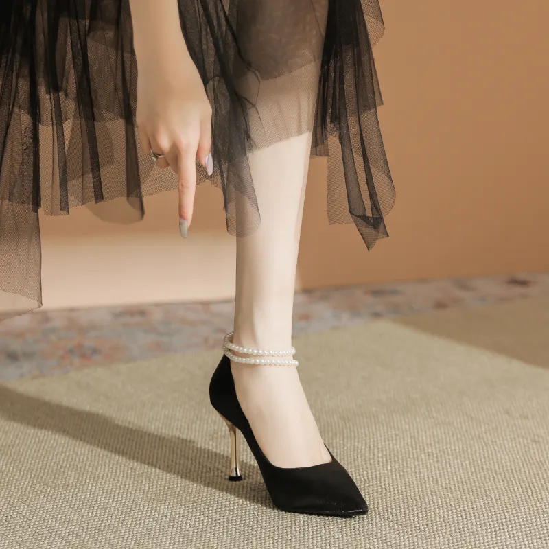 QITUMAUL Slim Heel High Heels Women's-2