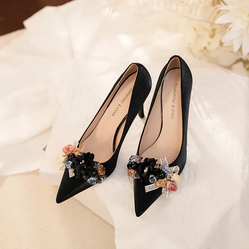 QITUMAUL Slim Heel High Heels Women's-1