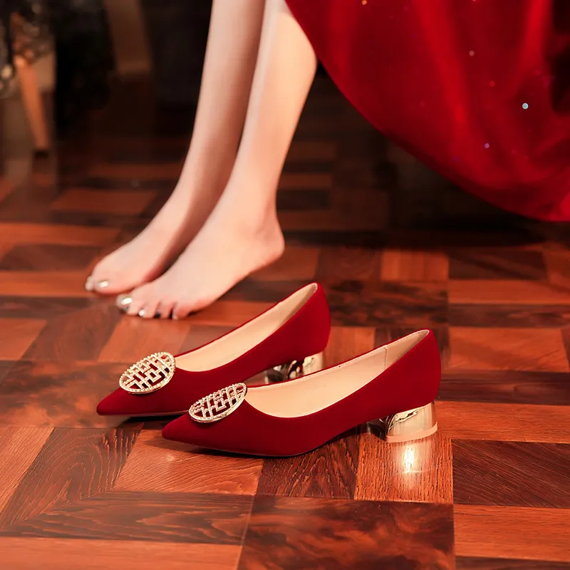 QITUMAUL Casual Single Shoes Women's Red-1
