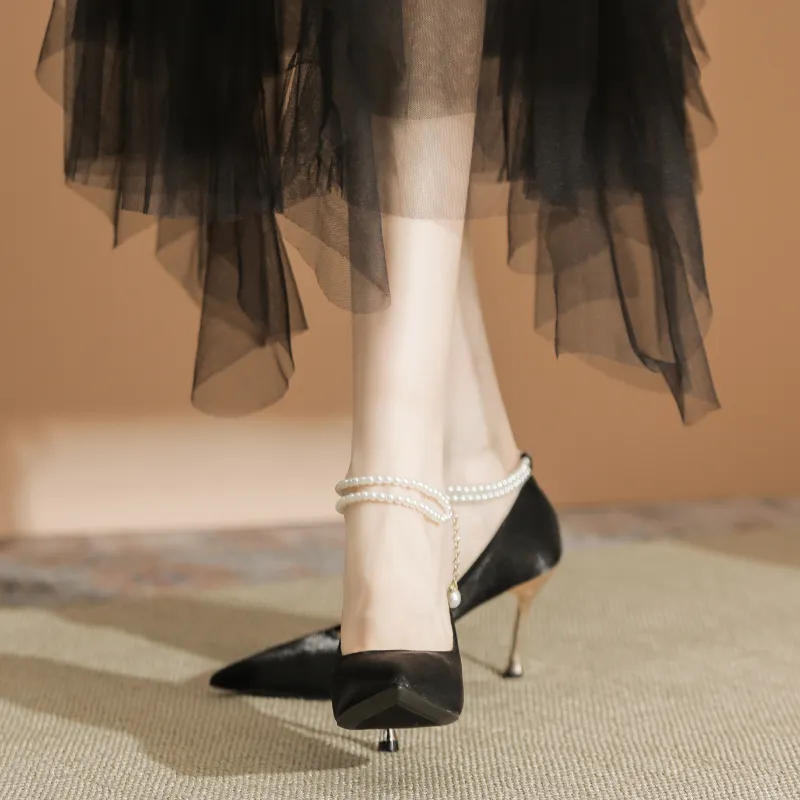 QITUMAUL Slim Heel High Heels Women's-3
