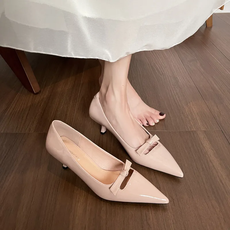 QITUMAUL Slim Heel High Heels Women's-1