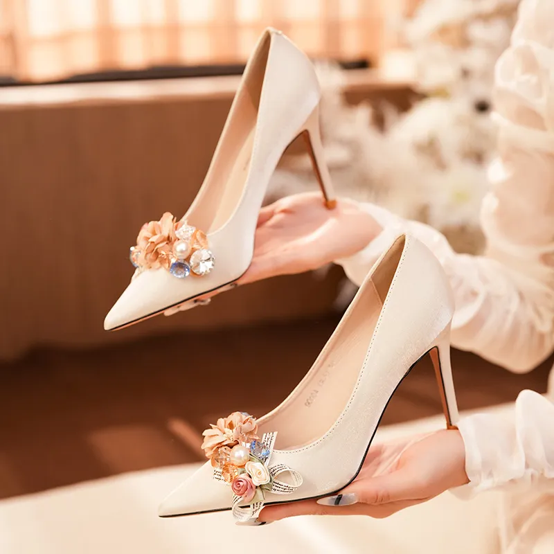 QITUMAUL Slim Heel High Heels Women's-10