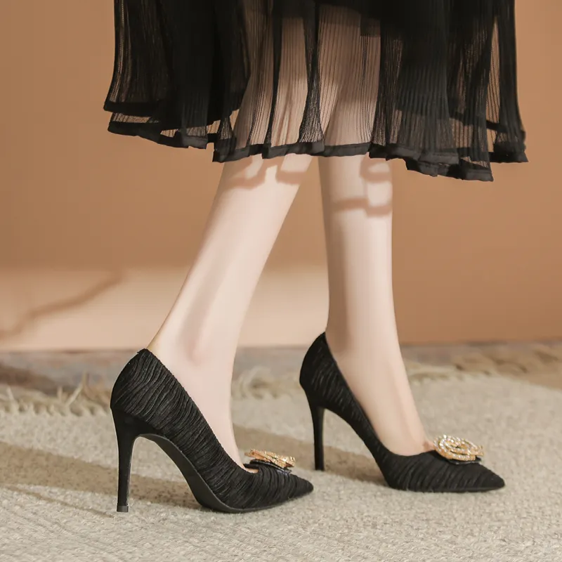 QITUMAUL Slim Heel High Heels Women's-3