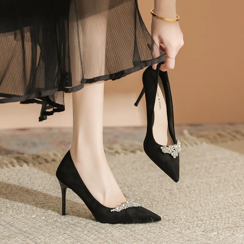 QITUMAUL Slim Heel High Heels Women's-1