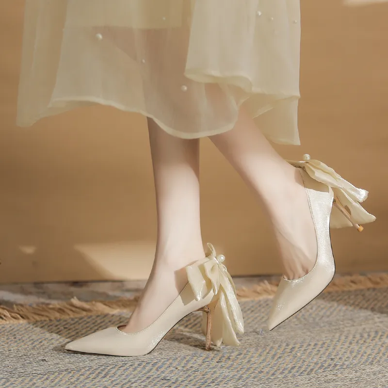 QITUMAUL Slim Heel High Heels Women's-16