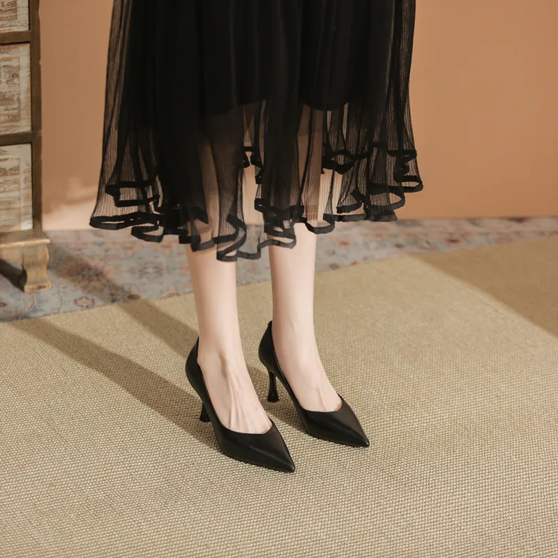 QITUMAUL Slim Heel High Heels Women's-5