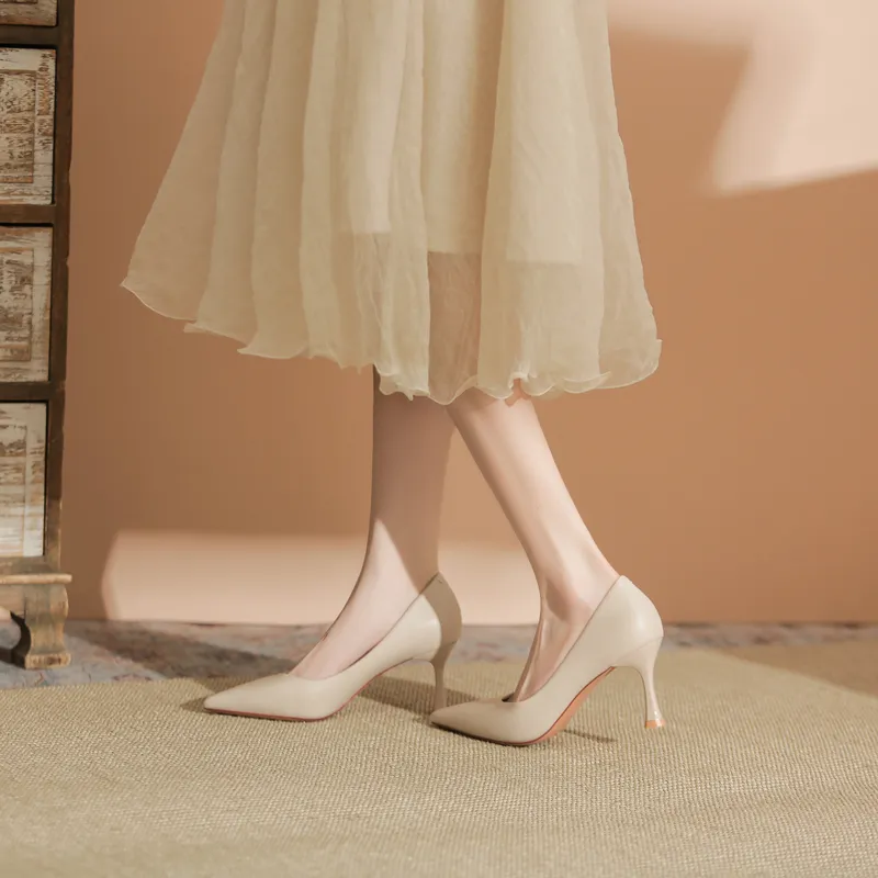 QITUMAUL Slim Heel High Heels Women's-10