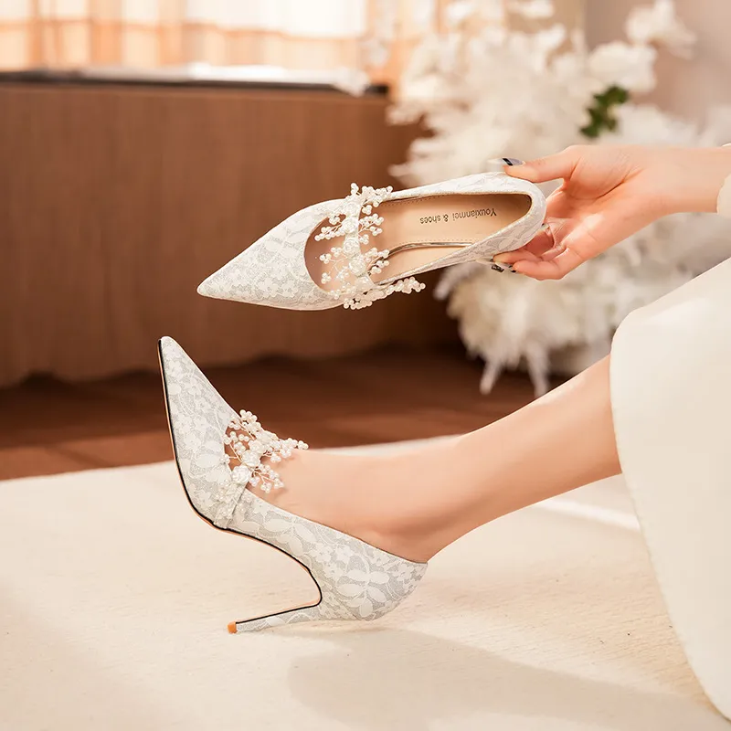 QITUMAUL Slim Heel High Heels 6.5 9.5cm Women's-10