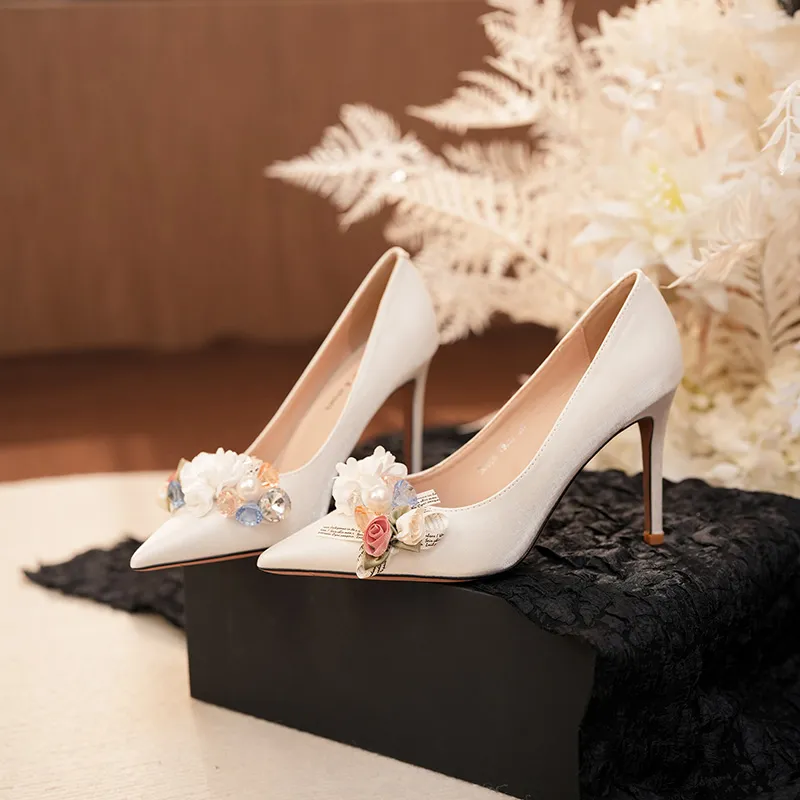 QITUMAUL Slim Heel High Heels Women's-18