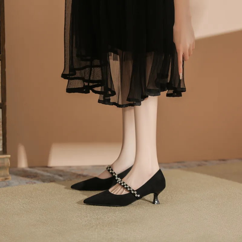 QITUMAUL Slim Heel High Heels Women's-2