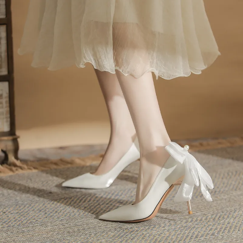 QITUMAUL Slim Heel High Heels Women's-11