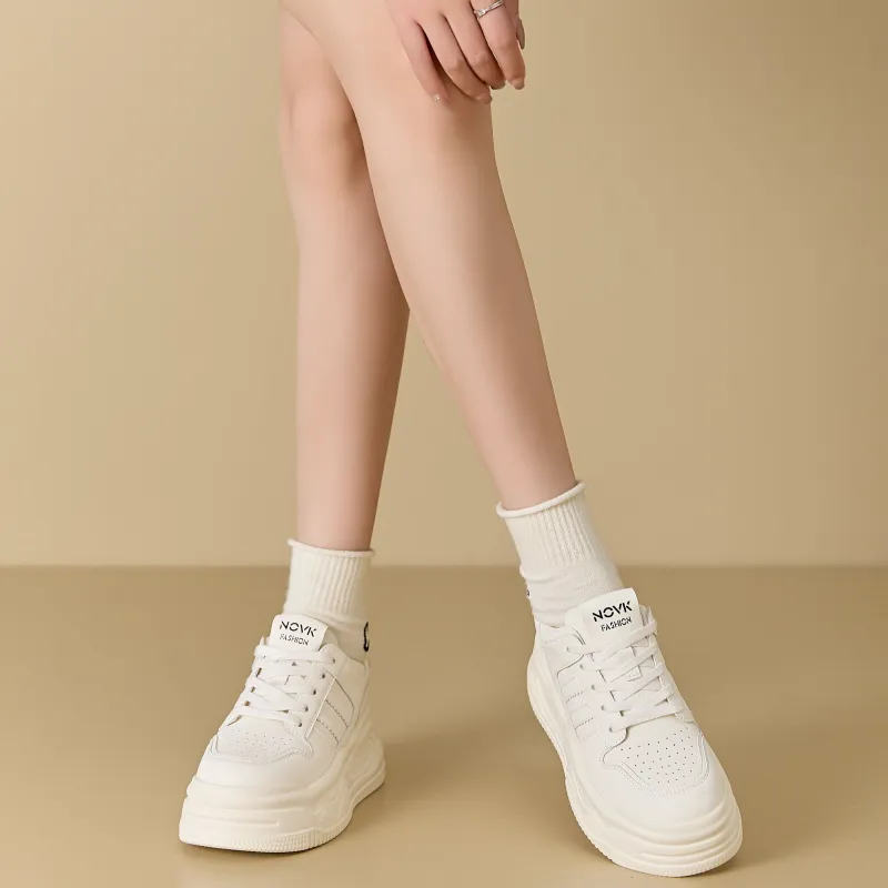 QITUMAUL Low Top Skateboard Shoes Women's-3