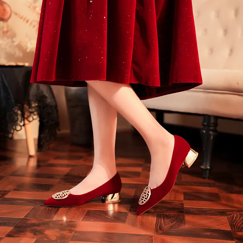QITUMAUL Casual Single Shoes Women's Red-3