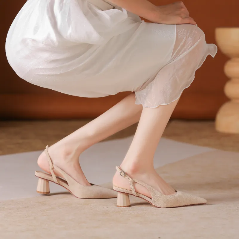 QITUMAUL Chunky Heel High Heels Women's-11