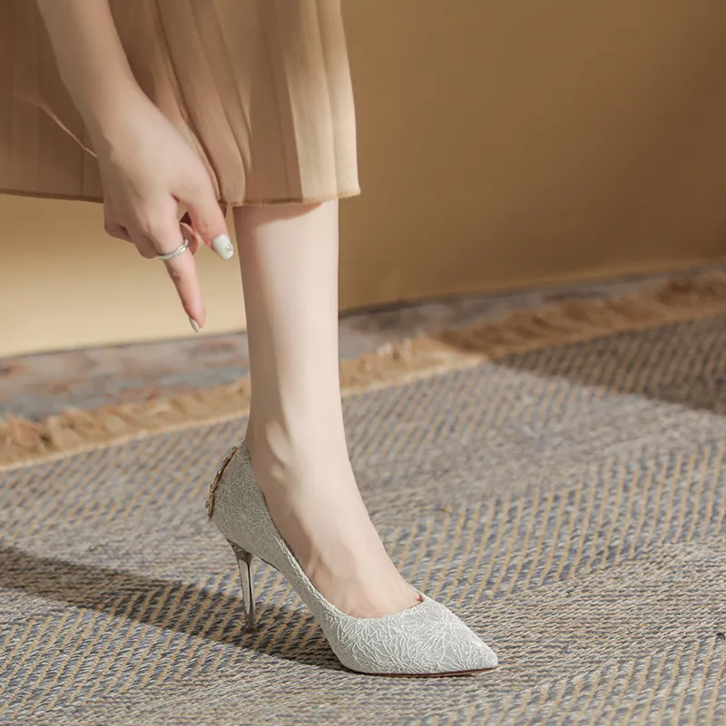 QITUMAUL Slim Heel High Heels Women's-23