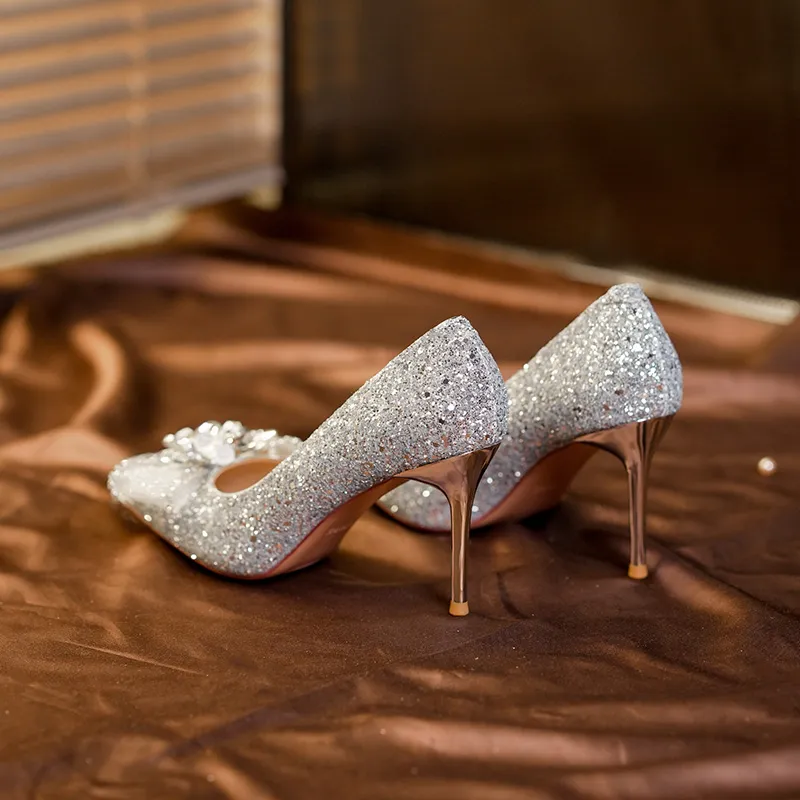 QITUMAUL Slim Heel High Heels Women's-7