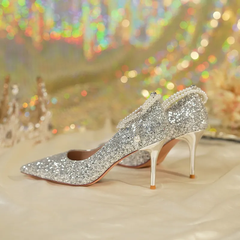 QITUMAUL Slim Heel High Heels Women's-6