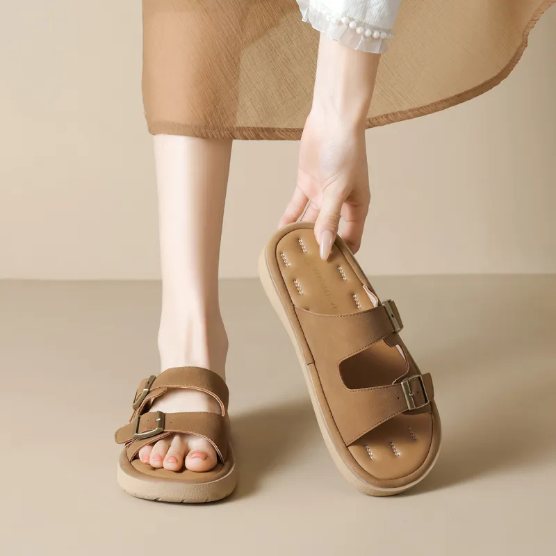 QITUMAUL Rubber Sole Quiet Abrasion Resistant Slide Slippers Unisex-4
