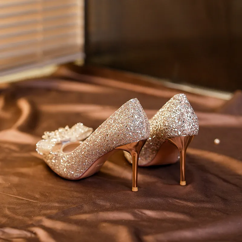 QITUMAUL Slim Heel High Heels Women's-10