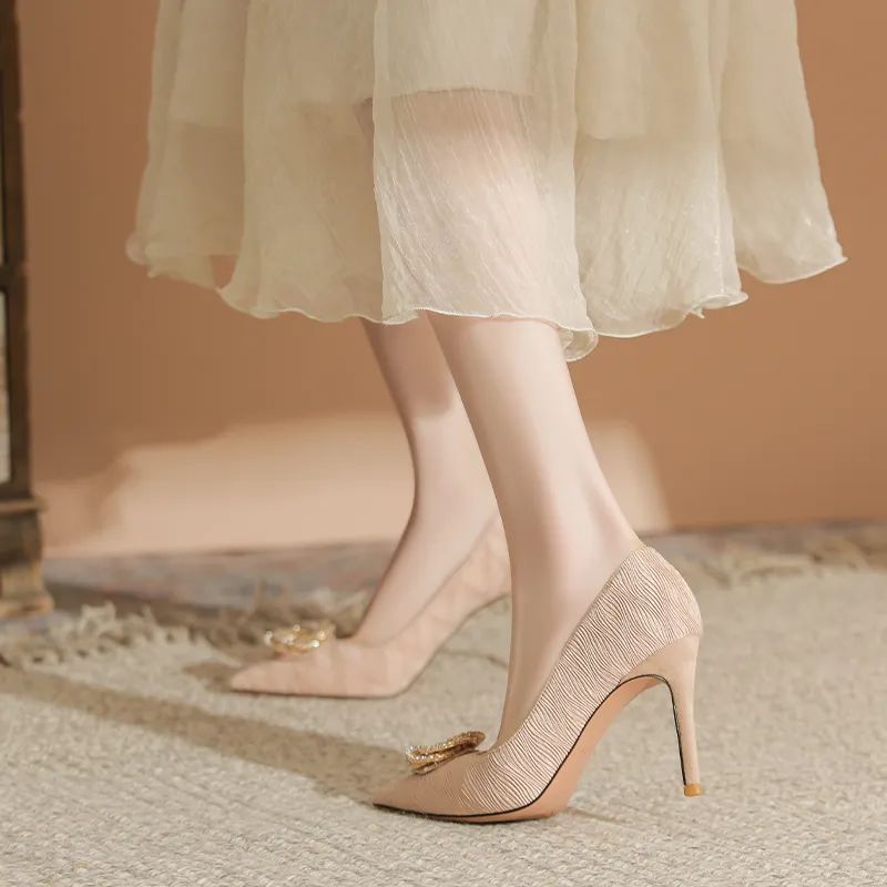 QITUMAUL Slim Heel High Heels Women's-11