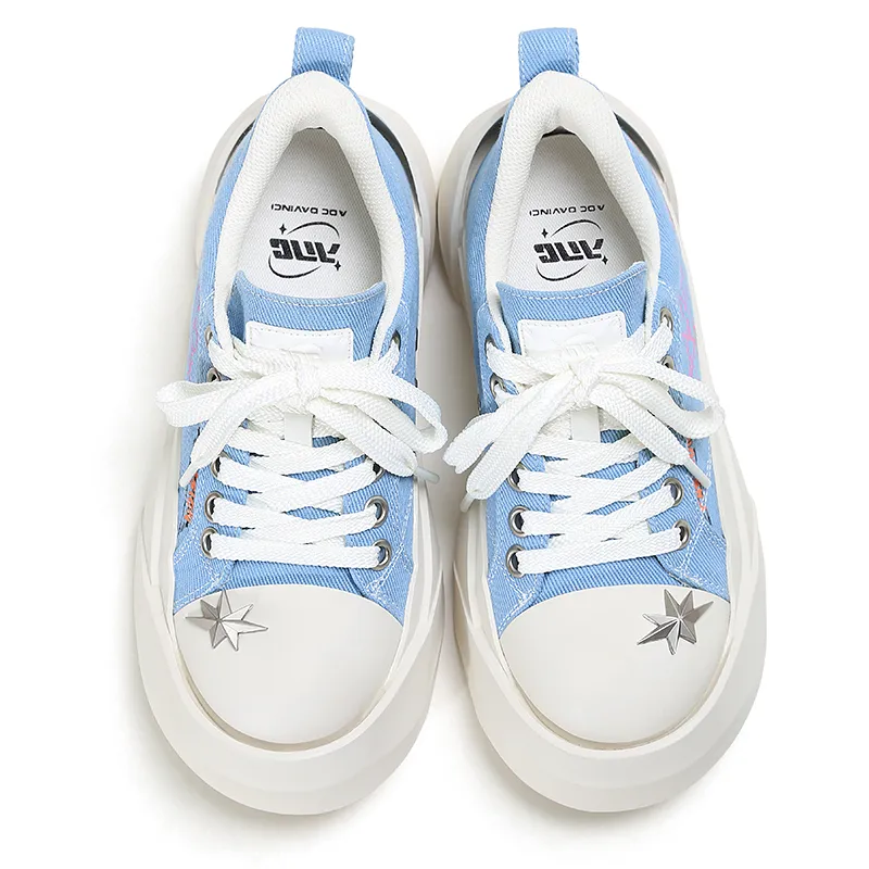 ADCDAVINCI Sun Collection Height Increasing Slip Resistant Low Top Canvas Shoes Women's-2