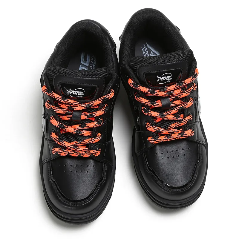 ADCDAVINCI K Series Anti Slip And Wear Resistant Height Increasing Low Top Skateboard Shoes Unisex Black-4