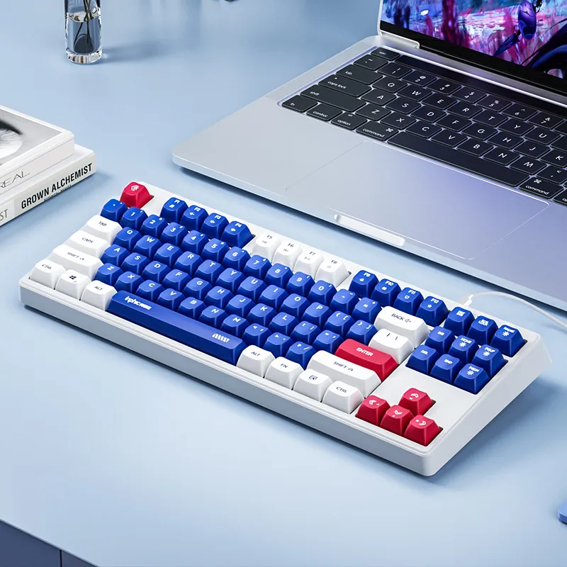 Inphic K902 Mecha Style Wired Keyboard Quiet Dazzling Color Lighting Laptop-10